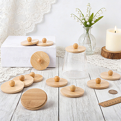 Tapas de tazas redondas de bambú&nbsp;AJEW-WH0886-91