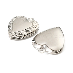 Подвески-медальоны в форме сердца из латуни KK-A276-13P