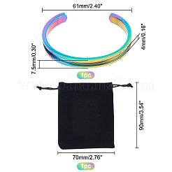 1 шт. браслеты из нержавеющей стали 304 с рифлением FIND-UN0043-39M