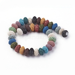 Бусы из натуральной лавы G-F671-01A-17