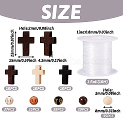 Деревянные бусины и обшивка акриловыми бусинами WOOD-TA0001-21