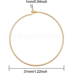 Langlebige vergoldete Ohrringe aus Messing&nbsp;KK-BC0005-10G-NF