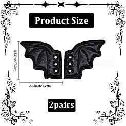 2 пара пряжек из искусственной кожи для обуви на Хэллоуин для самостоятельного изготовления аксессуаров для обуви&nbsp;AJEW-DJ0004-50