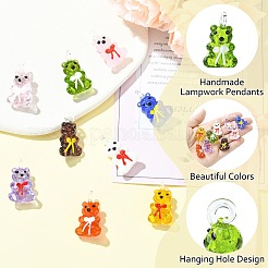 9шт 9 цвета подвески ручной работы лэмпворк&nbsp;LAMP-CJ0002-64