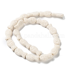 Нити бусин из натуральной лавы&nbsp;G-O126-01A-10