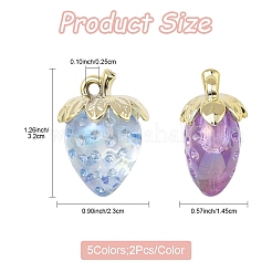 10шт 5 стиля прозрачные акриловые подвески MACR-FS0002-09