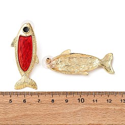 Серьги-гвоздики из сплава рыб&nbsp;EJEW-Z142-03G