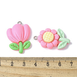 20шт 20 стиля непрозрачные подвески из смолы RESI-V001-01