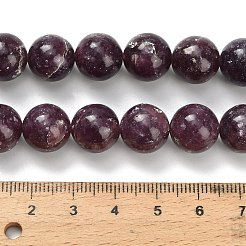 Натуральный лепидолит / пурпурный слюдяный камень бисер пряди&nbsp;G-H335-B03-12mm-A