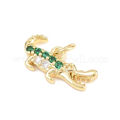 Pendenti in zirconi cubici trasparenti in micro pavè di ottone&nbsp;KK-F938-25H-G