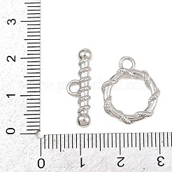 Застежки-тоглы с поворотным кольцом из латуни&nbsp;KK-G548-32P