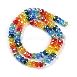 Стеклянные бусины с гальваническим покрытием  EGLA-B009-04