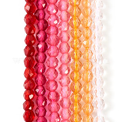 7 нитка 7 цвета прозрачные стеклянные бусины нити GLAA-TA0002-11
