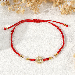 Браслеты из латуни с медальонами святых&nbsp;EA4269-2