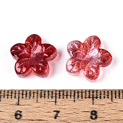 Выпечка расписные прозрачные стеклянные бусины DGLA-N014-08A-05