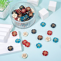 80шт 5 цвета прозрачные акриловые бусины MACR-TA0002-24