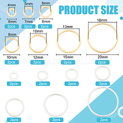 28шт 14 стильных латунных соединительных кольца KK-BC0009-47