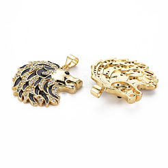 Латунные микропаве прозрачные подвески с фианитом ZIRC-N039-197-NF