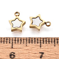 Подвески-звезды из натуральной белой ракушки&nbsp;STAS-N115-43G