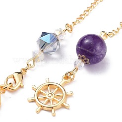 Маятники для биолокации с шестигранной головкой из смолы (латунная находка и драгоценный камень внутри)&nbsp;G-L521-A09