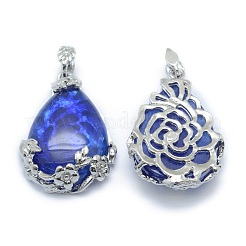 Голубые кулоны из арбузного каменного стекла&nbsp;G-P393-B03