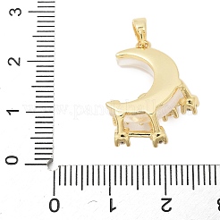 Colgante micropavé cubic zirconia de latón&nbsp;KK-S507-08A-G