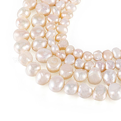 2 нитка 2 вида бусин из натурального культивированного пресноводного жемчуга PEAR-TA0001-20