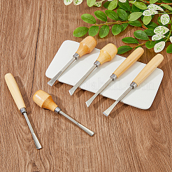 6 шт. 6 стальных стамески AJEW-HY0001-68