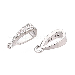 Micro ottone spianare chiari zirconi balle ciondolo&nbsp;KK-G542-03S