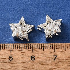 Messing Micro Pave klare Zirkonia Perlen&nbsp;CU-CBAEC99-30S