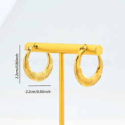 Серьги-кольца из текстурированной латуни PO1535