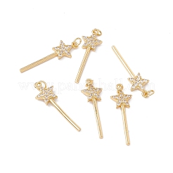 Покрытие стойки латунь микропаве прозрачные подвески из кубического циркония&nbsp;X-ZIRC-C040-36G