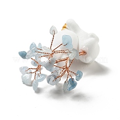 Украшения из натурального аквамаринового дерева&nbsp;DJEW-E007-01RC-02