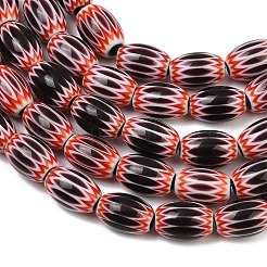 Handgefertigte ovale Millefiori-Glasperlenstränge&nbsp;LK-Z001-01B-10