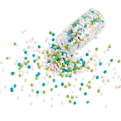 Непрозрачные стеклянные круглые бусины GLAA-TAC0025-07A-03