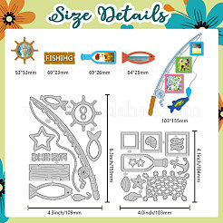 Трафареты для резки углеродистой стали на тему рыбалки DIY-WH0309-3337