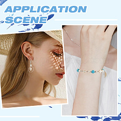 1000 шт. непрозрачные акриловые бусины с эффектом кракле&nbsp;OACR-SC0002-24