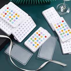 Прямоугольные пластиковые коробки для хранения драгоценных камней с 32 отверстием FIND-WH0420-27B