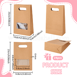Geschenktüten aus Kraftpapier mit Sichtfenster und ausgestanzten Tragegriffen&nbsp;ABAG-WH0032-124