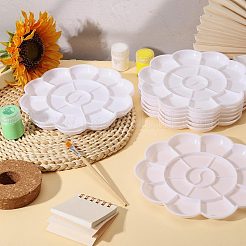 10 paleta de pintura plástica para artistas con flores&nbsp;AJEW-GL0003-39