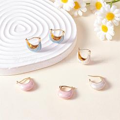 Aretes de aro con arco esmaltado&nbsp;JE1109C