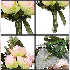 2шт. 2 стиля шелковая имитация розы бутоньерка для корсажа&nbsp;AJEW-CP0001-60