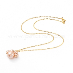 Patte de chien imprime collier pendentif et boucles d'oreilles ensembles de bijoux&nbsp;SJEW-JS01059-03