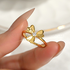 Элегантное серебряное кольцо s925 с цветком из циркония для женских украшений. WN3937-2