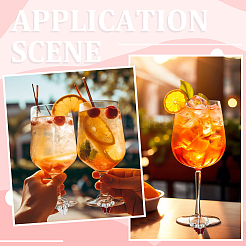 Латунные подвески для бокалов для вина AJEW-SC0002-47