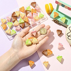 40 шт. 5 цвета непрозрачные подвески из смолы&nbsp;RESI-CJ0004-80