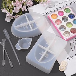 Kits de moules de boîte de stockage de savon et de savon ovales diy&nbsp;DIY-OC0003-52