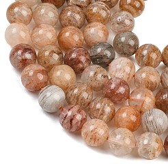 Натуральные многослойные нити из кварцевых бусин лодолита&nbsp;G-Z133-A02-10mm-02