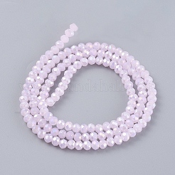 Chapelets de perles en verre électroplaqué&nbsp;EGLA-A034-P3mm-B12