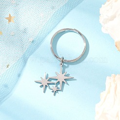 6 шт. брелок из нержавеющей стали 201 KEYC-JKC01184